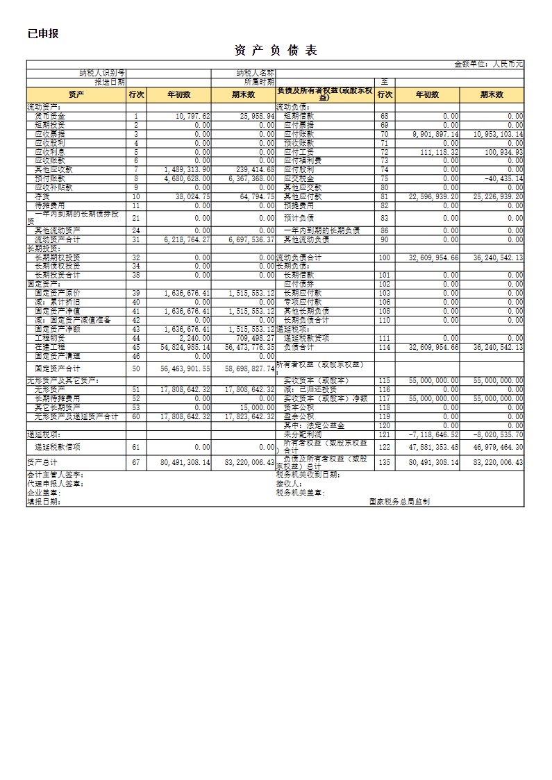 报税务财务报表.xlsx.